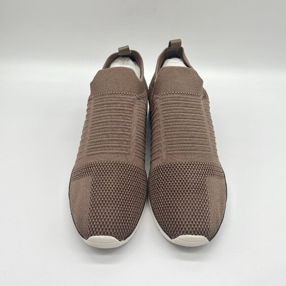 JSLIDES Womens Size 9 Great Taupe Brown Knit Slip On Laceless Sneakers Shoes - Picture 2 of 11
